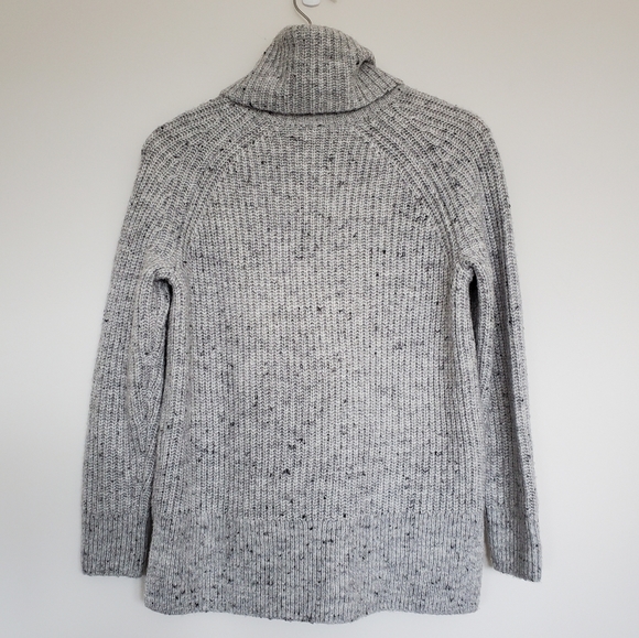 Madewell Donegal Mercer Wool Blend Turtleneck Sweater Grey Cozy Knit XS - Picture 5 of 10